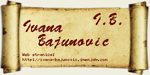 Ivana Bajunović vizit kartica
